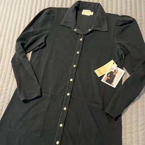 Retro button up mini Brooks dress
